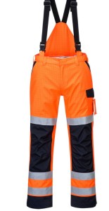 Portwest MV71 Ogrodniczki Modaflame Multi Norm Arc granatowo-pomarańczowy