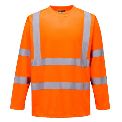 Portwest S178 T-Shirt ostrzegawczy z długimi rękawami pomarańczowy