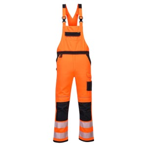 Portwest PW344 Ogrodniczki ostrzegawcze PW3 czarno-pomarańczowy