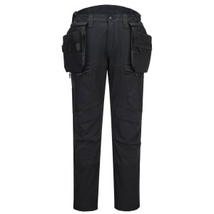 Spodnie softshell DX4 z odpinanymi kieszeniami kaburowymi DX450ABR cały czarny