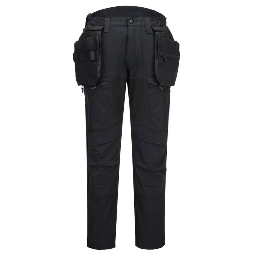 Spodnie softshell DX4 z odpinanymi kieszeniami kaburowymi DX450ABR cały czarny
