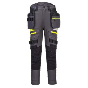 Portwest DX452MGR Damskie spodnie robocze DX4 z kaburami metal szary