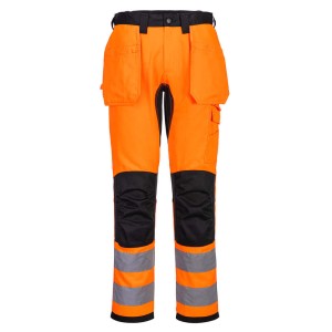 Portwest CD889OBR Spodnie ostrzegawcze WX2 Eco z kaburami pomarańczowy/czarny