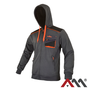 A-M Bluza rozpinana z kapturem Classic szara