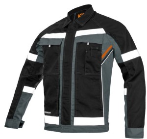 Bluza Professional REF z pasami odblaskowymi szaro-czarna