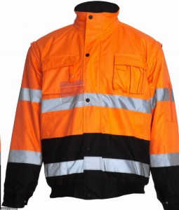 Kurtka pilotka FLASH Short B pomarańczowo-czarna, odblaskowa odpinane rękawy