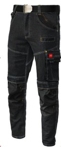 A-M Spodnie do pasa JEANS STRETCH czarne