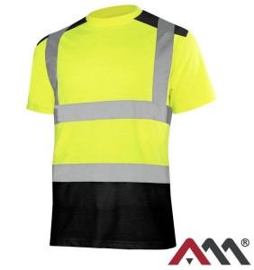 Podkoszulek fluorescencyjny T-REF 2 żółto-czarny