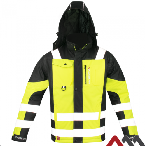 Kurtka Classic-VIS OXFORD ocieplana czarno-seledynowa