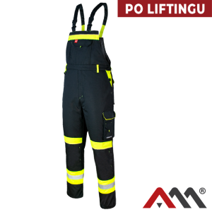 A-M Ogrodniczki ocieplane CLASSIC-VIS czarno/seledynowe
