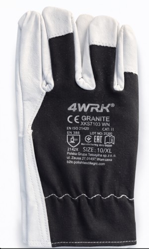 Rękawice skóra kozia RTOPER/GRANITE