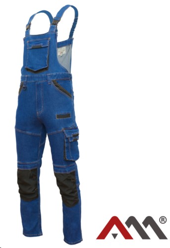 Spodnie ogrodniczki COLEMANN JEANS niebieskie nan
