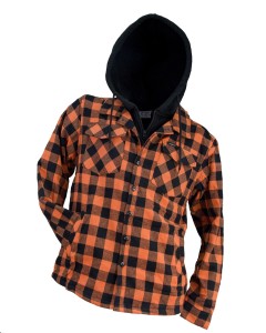 Koszula flanelowa ocieplana URG_850 pomarańczowo-czarna