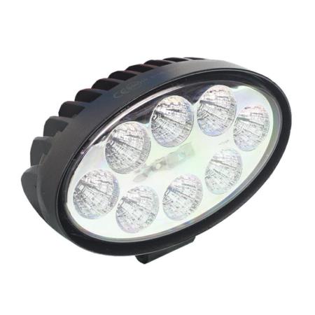 Lampa robocza ledowa OWALNA - 8 LED 10-30V, GRUBOŚĆ 55mm, OBUDOWA ALUM