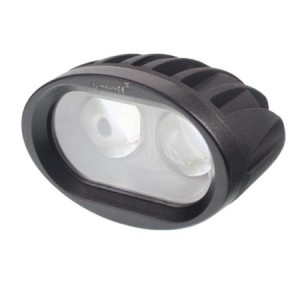 Lampa robocza ledowa OWALNA -  2 LED MOCNA, 10-30V, 2x10W, OBUDOWA ALUM.