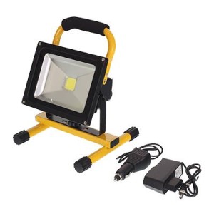 Naświetlacz LED AKUMUL, 12/230V, 20W ŁADOWARKA + PODSTAWKA