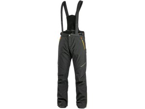 Spodnie softshell CXS TRENTON męskie zimowe HV żółte/pomarańczowe elem.