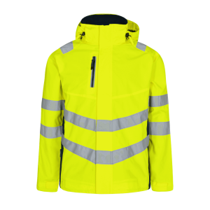 Kurtka ostrzegawcza ENGEL Safety Shell-Hivis żółty/niebieski