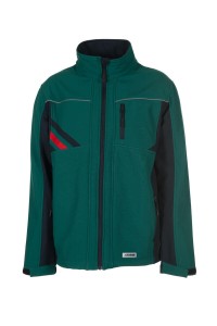 Kurtka softshell męska HIGHLINE 2385-zielony/czarno-czerwony