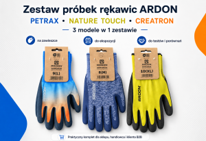 TESTOWY-Zestaw esencjonalny rękawic Petrax, Nature Touch, Creatron (1)