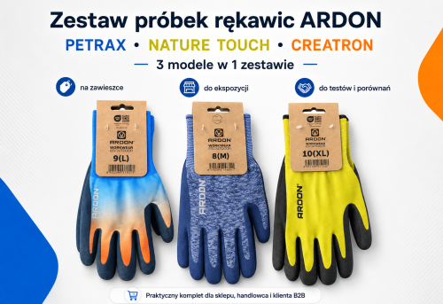 Zestaw esencjonalny rękawic Petrax, Nature Touch, Creatron