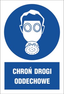 Znak BHP „Chroń drogi oddechowe”. Z-5N1-FS-220x300