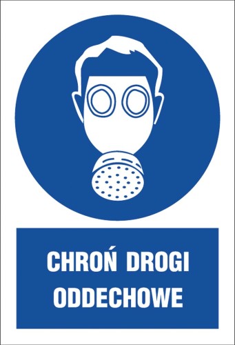 Znak BHP „Chroń drogi oddechowe”. Z-5N1-FS-220x300