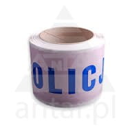 Taśma odgradzająca jednostronna POLICJA szer. 8 cm, dł. 100 mb