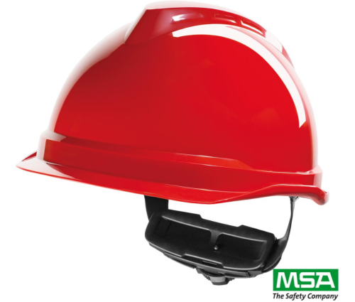 Hełm V-Gard 520 z krótkim daszkiem. MSA-KAS-VG520 czerwony