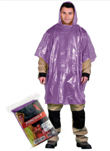 Peleryna przeciwdeszczowa typu Poncho. PONCHO-F foletowy uni