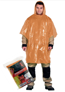 Peleryna przeciwdeszczowa typu Poncho. PONCHO-F pomarańczowy uni