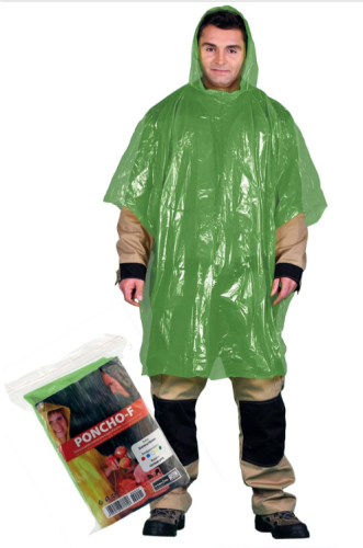 Peleryna przeciwdeszczowa typu Poncho. PONCHO-F seledynowy uni