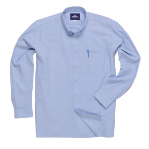 Portwest S117 Łatwa w prasowaniu koszula Oxford z długimi rękawami niebieski