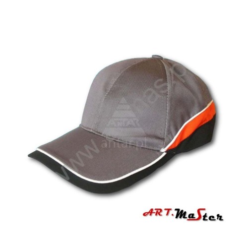 Czapka z daszkiem BI-COLOR GREY Szaro-pomarańczowo-czarna