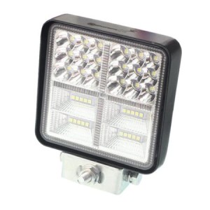 Lampa robocza HALOGEN LED, 38 LED + WEWNĘTRZNE DIODY - ŻÓŁTE, KWADRATOWA, 10-30V, 108x108x37mm