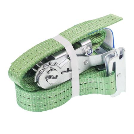 Pas transportowy  2t,  4m, DO LISTWY B=35mm, ZIELONY, HAK TYPU "E" MODEL 1826