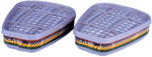 Filtropochłaniacz 3M 6059 ABEK1 Stężenie organicznych, anorganicznych oparów i gazów, amoniak,  1kpl- 2 szt.
