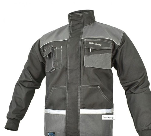 Bluza EuroClassic z elementami odblaskowymi czarno-szara