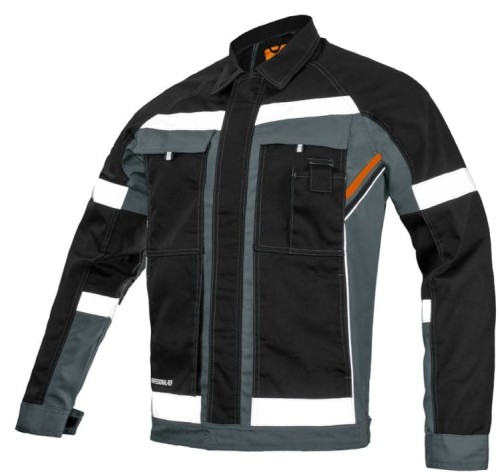 Bluza Professional REF z pasami odblaskowymi szaro-czarna