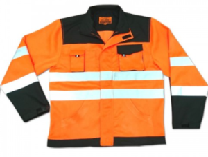 Bluza ostrzegawcza FLASH pomarańczowa ostrzegawcza z dwoma pasami odblaskowymi