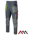 Spodnie do pasa Classic Strech Slim szaro-czarne z odblaskami  rozm. 44-64 1