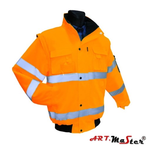 Kurtka pilotka FLASH Short O short pomarańczowa odblaskowa