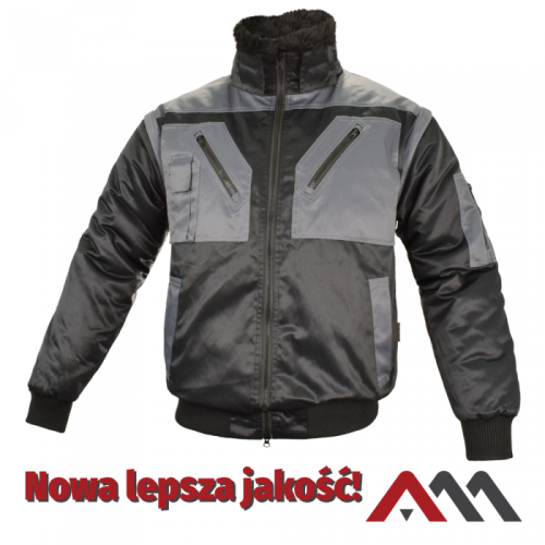 A-M Kurtka PILOT-bi z odpinanymi rękawami czarna