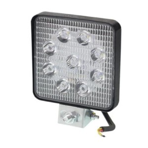 Lampa robocza ledowa prostokątna,  9 LED 12-24V, 109x109x25 mm, OBUDOWA ALUM.