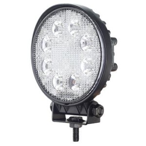 Lampa robocza ledowa okrągła,  8 LED 12-24V, FI 116mm, grubość - 38mm, OBUDOWA ALUM.