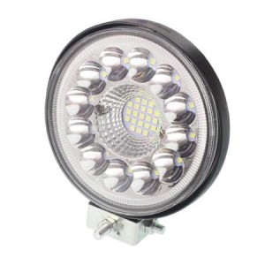 Lampa robocza HALOGEN LED, 33 LED okrągła, 12V-80V, FI 110mm GRUBOŚĆ 28mm OBUDOWA ALUM.