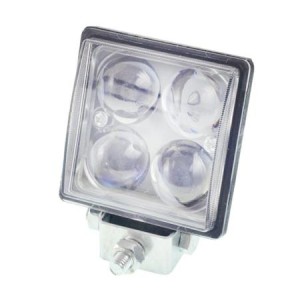 Lampa robocza ledowa prostokątna,  4 LED BEZ OTOCZKI, 9-30V, 76x76x46mm, OBUDOWA ALUM.