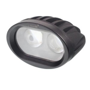 Lampa robocza ledowa OWALNA -  2 LED MOCNA, 10-30V, 2x10W, OBUDOWA ALUM.