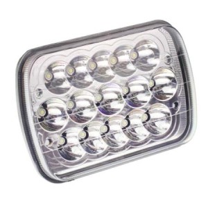 Lampa robocza ledowa SZEROKA 15 LED 45W WIĘKSZA, 9-30V, 15x3W, 200x140x71mm, 1600 lm, OBUDOWA ALUM.