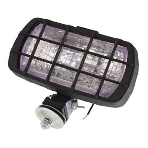 Lampa robocza prostokątna PLASTIKOWA Z KRATKĄ - Z WŁĄCZNIKIEM